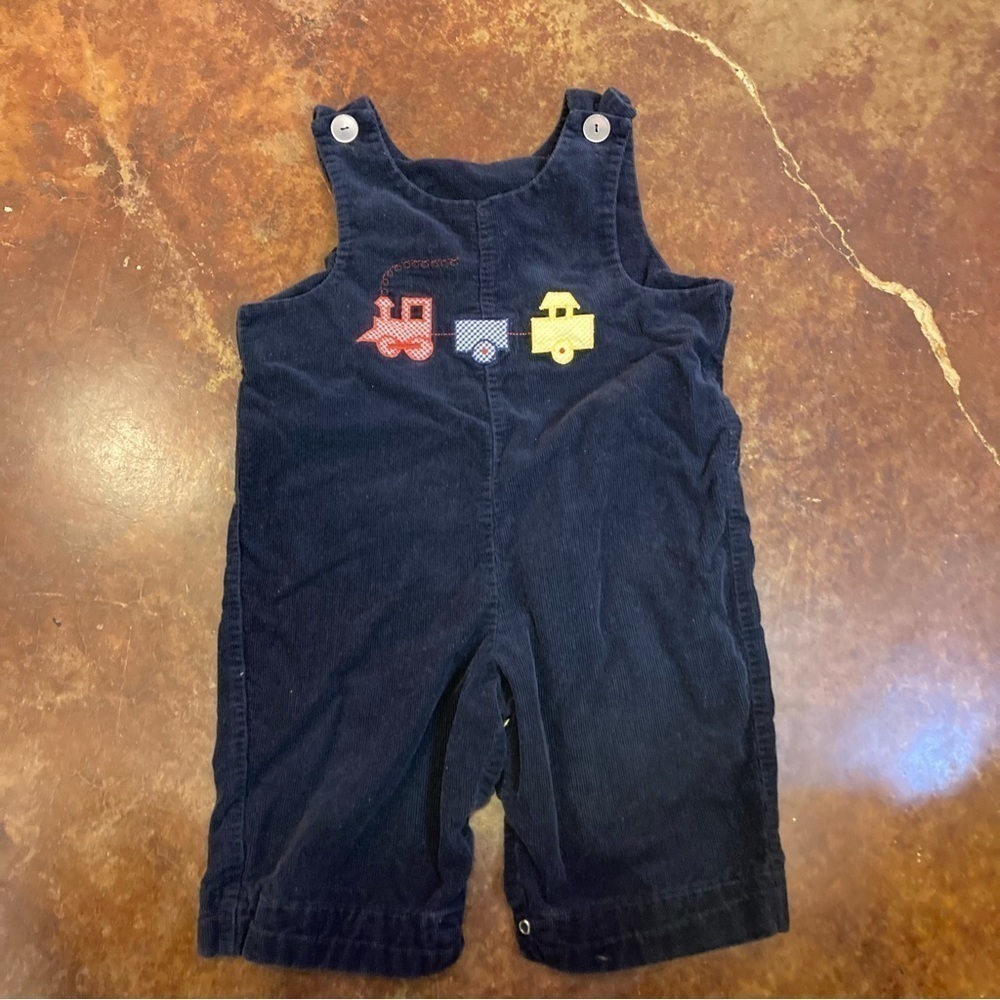 Vintage Corduroy Toddler Train Romper